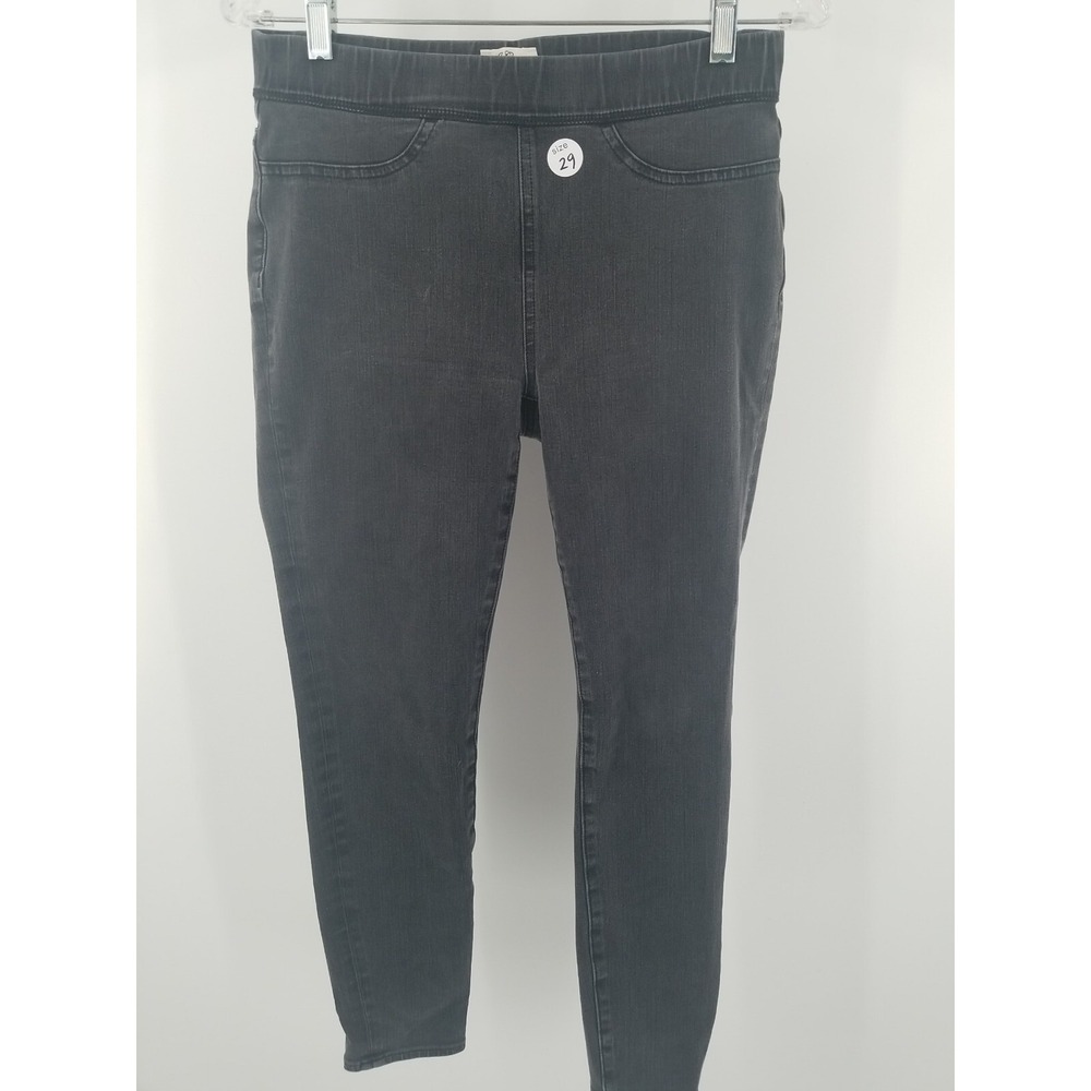 J. Crew Jeans Womens Size 29 Black Low Rise Toothpick Skinny Denim Pant 29‎ x 25
